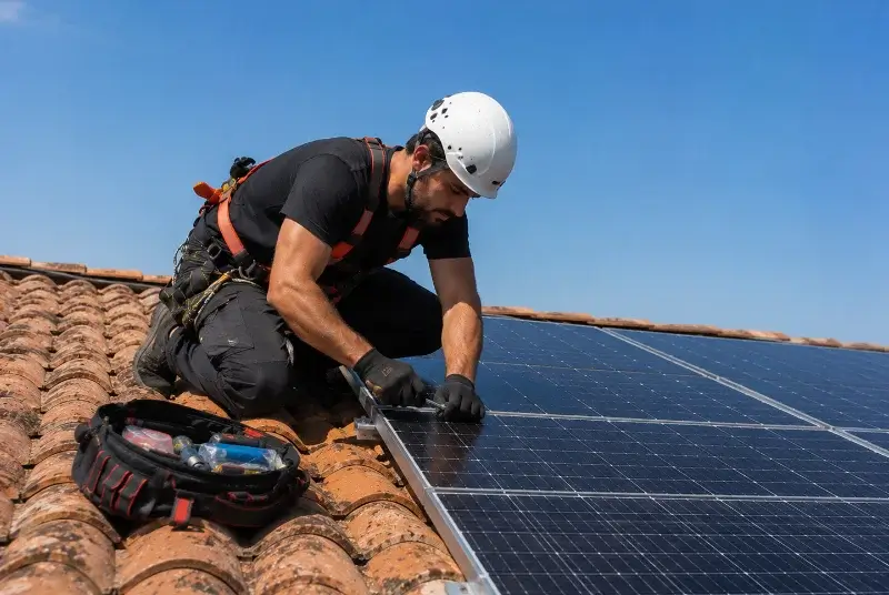Maintenance et monitoring de panneaux solaires à Théza