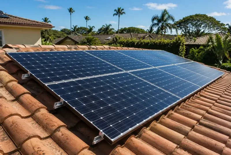 Installation de panneaux solaires à Théza